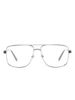 Moncler Eyewear lunettes de soleil à plaque logo - Gris