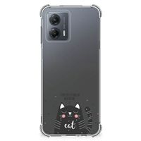 Motorola Moto G53 Stevig Bumper Hoesje Cat Good Day - thumbnail