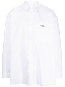 032c chemise en coton à logo brodé - Blanc