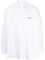 032c chemise en coton à logo brodé - Blanc