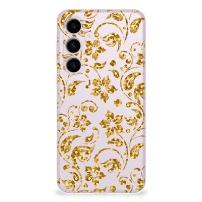 Samsung Galaxy S24 Plus | TPU Case | Gouden Bloemen Samsung Galaxy S24 Plus | TPU Case | Gouden Bloemen
