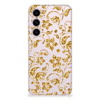 Samsung Galaxy S24 Plus | TPU Case | Gouden Bloemen