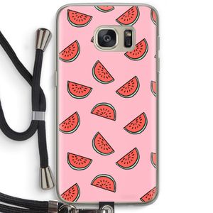 Watermeloen: Samsung Galaxy S7 Transparant Hoesje met koord