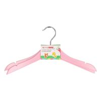 Storage Solutions kledinghangers voor kinderen - 2x stuks - hout - Klerenhangers - roze