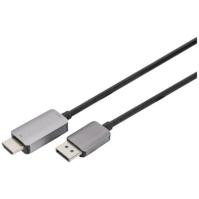 Digitus DB-340305-018-S DisplayPort-kabel DisplayPort Adapterkabel DisplayPort-stekker, HDMI-A-stekker 1.8 m Zwart 8K UHD, Afgeschermd (drievoudig), Flexibel,