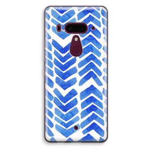 Blauwe pijlen: HTC U12+ Transparant Hoesje