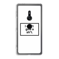 Don't give a shit: Sony Xperia XZ2 Transparant Hoesje