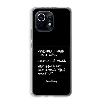 Mijn Motto's: Xiaomi Mi 11 Transparant Hoesje