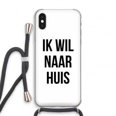 Ik wil naar huis: iPhone XS Transparant Hoesje met koord