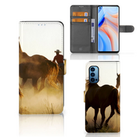 OPPO Reno 4 Pro 5G Telefoonhoesje met Pasjes Design Cowboy