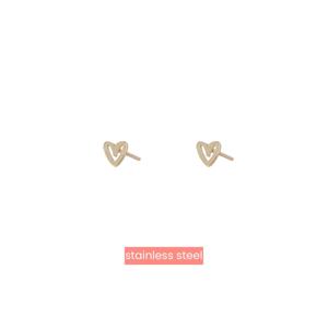 Day&Eve Oorbellen Open Heart Stud | Goud