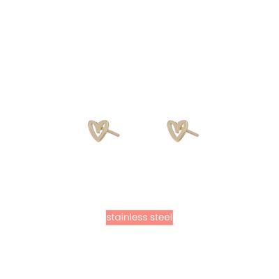 Day&Eve Oorbellen Open Heart Stud | Goud