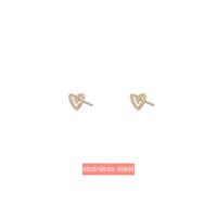 Day&Eve Oorbellen Open Heart Stud | Goud