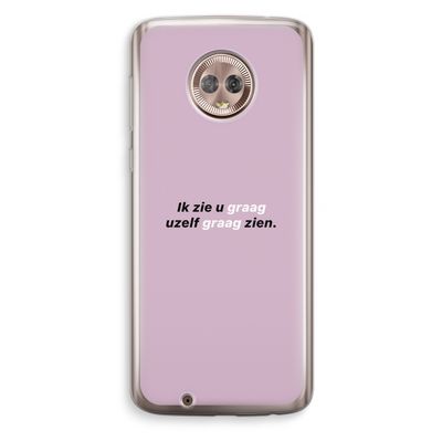 uzelf graag zien: Motorola Moto G6 Transparant Hoesje