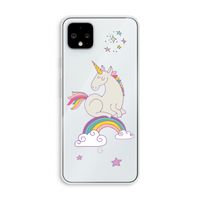 Regenboog eenhoorn: Pixel 4 XL Transparant Hoesje