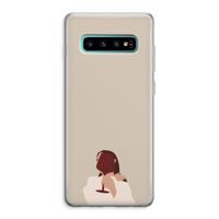 I drink wine: Samsung Galaxy S10 Plus Transparant Hoesje