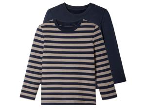 lupilu 2 baby thermoshirts (122/128, Donkerblauw/gestreept)