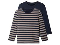 lupilu 2 baby thermoshirts (86/92, Donkerblauw/gestreept)