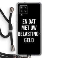 Belastinggeld - Zwart: Samsung Galaxy A42 5G Transparant Hoesje met koord