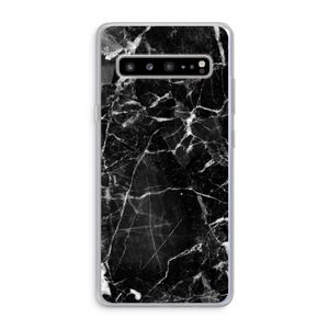 Zwart Marmer 2: Samsung Galaxy S10 5G Transparant Hoesje