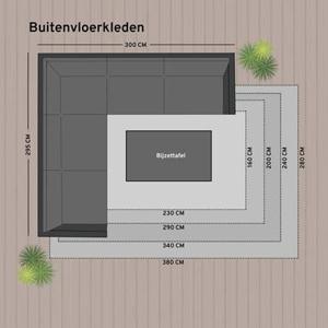 Eva Interior Buitenkleed Zwart Sage 200 x 290 cm