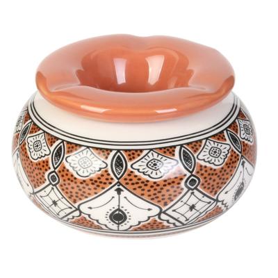 Storm Asbak Classic African - Kunststeen - D10 x H6 cm - print steenrood - voor binnen/balkon/serre