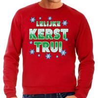 Foute Kersttrui - sweater - Lelijke Kersttrui - rood - voor heren - kerstkleding