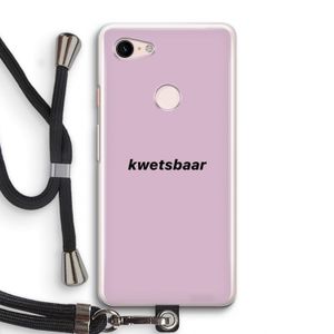 kwetsbaar: Pixel 3 Transparant Hoesje met koord