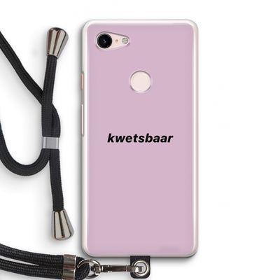 kwetsbaar: Pixel 3 Transparant Hoesje met koord