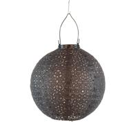 Solar lampion 25 cm grijs/marrakesh - Annas collection