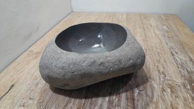 Flussstein Waschschale RVM250318, 44x38x15 cm