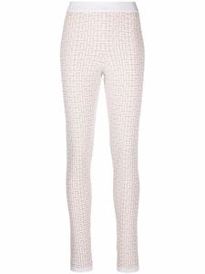 Balmain legging en maille à motif monogrammé - Tons neutres
