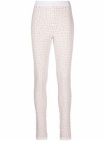 Balmain legging en maille à motif monogrammé - Tons neutres