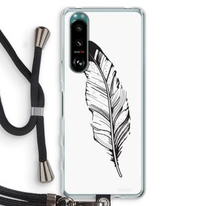 Pluim: Sony Xperia 5 III Transparant Hoesje met koord