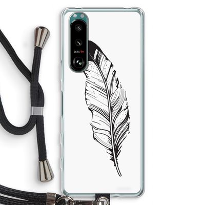 Pluim: Sony Xperia 5 III Transparant Hoesje met koord