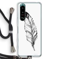Pluim: Sony Xperia 5 III Transparant Hoesje met koord