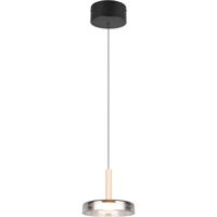 LED Hanglamp - Trion Lester - 10W - Warm Wit - 3000K - Dimbaar - IP20 - Rond - Mat Zwart - Metaal