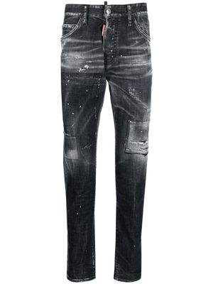 DSQUARED2 jean slim 1964 à effet usé - Noir DSQUARED2 jean slim 1964 à effet usé - Noir