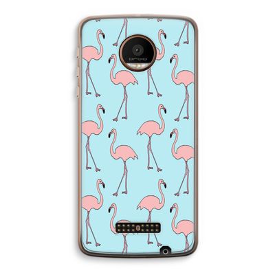 Anything Flamingoes: Motorola Moto Z Force Transparant Hoesje
