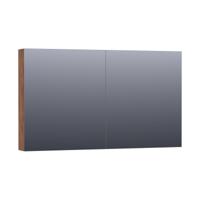 Brauer Impress Deluxe Spiegelkast - 120 cm - met interne en externe Verlichting - 2 Dubbelzijdige Spiegeldeuren - Forest Cacao