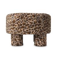 Poef luipaard XL - bruin/beige - 40x60x60 cm