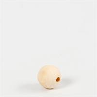 Creativ Company Houten kraal, d 15 mm, gatgrootte 3 mm, 20 stuk/ 1 doos