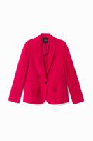 Gestanste fuchsia blazer - RED - 40