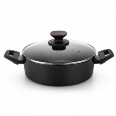 Kookpot Monix TITAN ROCK Ø 28 cm Zwart Gehard aluminium