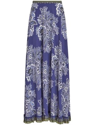 ETRO jupe longue à motif cachemire - Violet