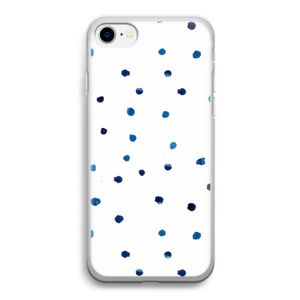 Blauwe stippen: iPhone SE 2020 Transparant Hoesje