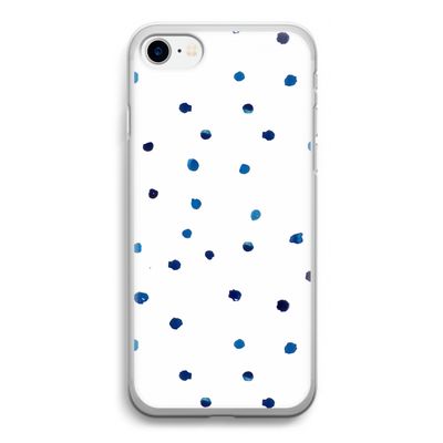 Blauwe stippen: iPhone SE 2020 Transparant Hoesje