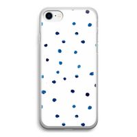 Blauwe stippen: iPhone SE 2020 Transparant Hoesje