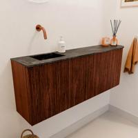 Toiletmeubel Mondiaz Joya Dlux | 111.6 cm | Meubelkleur Ruby | Faye wastafel Lava Wasbak Links | Zonder kraangat(en) Toiletmeubel Mondiaz Joya Dlux | 111.6 cm | Meubelkleur Ruby | Faye wastafel Lava Wasbak Links | Zonder kraangat(en)