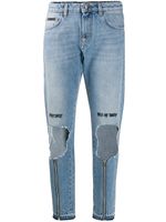 Philipp Plein jean ample Miss Boyfriend Statement - Bleu